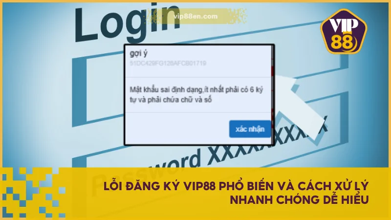 Hướng Dẫn Đăng Ký VIP88 Nhanh Gọn, Chính Xác Từ A-Z 4 Lỗi đăng ký VIP88 phổ biến và cách xử lý nhanh chóng dễ hiểu