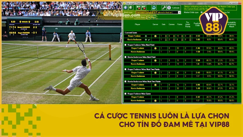 Cá cược Tennis luôn là lựa chọn cho tín đồ đam mê tại VIP88