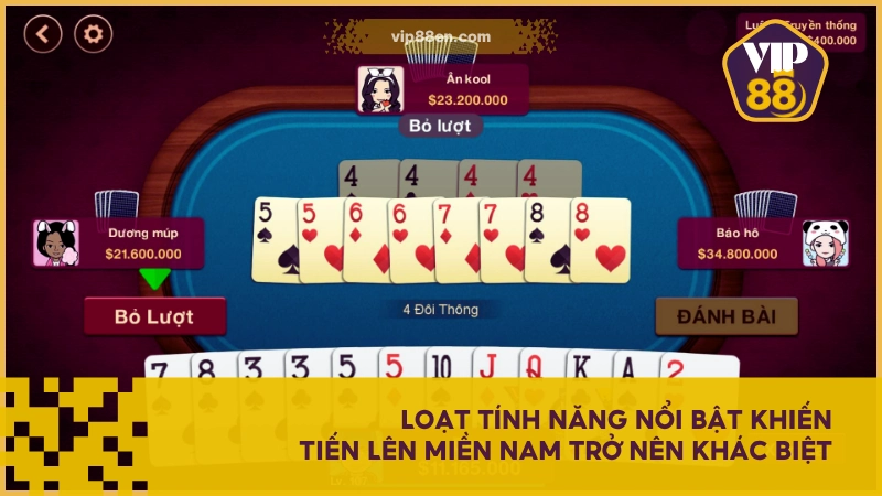 Loạt tính năng nổi bật khiến Tiến Lên Miền Nam trở nên khác biệt

